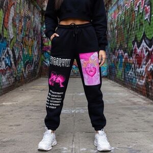 Sugarhill Love Kills Sweatpants,Size Medium